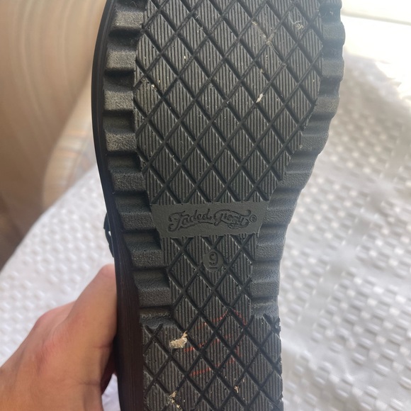 🌸Faded Glory memory foam black high heel open toe shoes with stretch - Picture 5 of 7